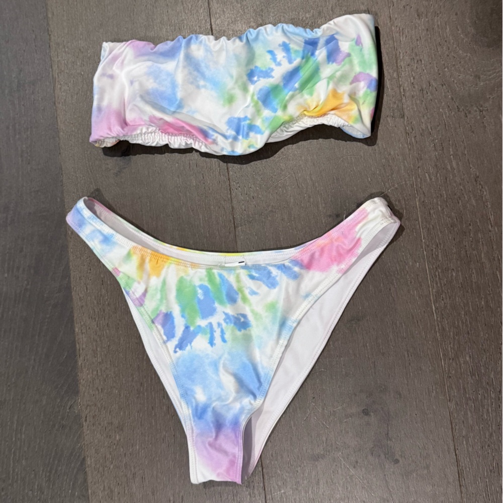 Kenny Flowers Pastel Tie-Dye Bikini Set